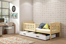 Kinderbett mit Matratze Jugendbett Jacob Schublade 80x160 80x190 cm Weiß Grau 20