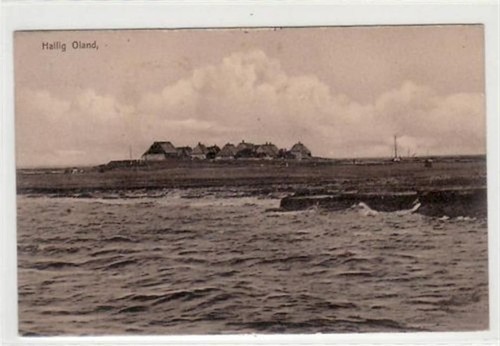 Hallig oland mit gesamtansicht - hallig,