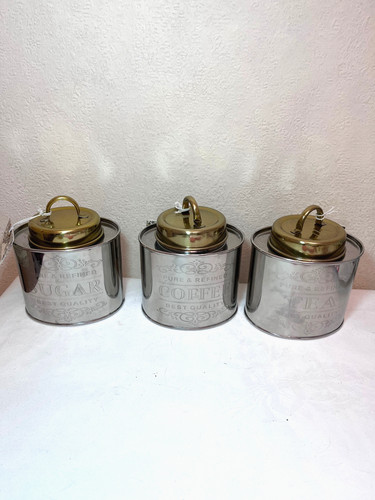 Neu metall vorratsdosen - neu, 3x