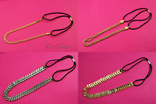 Haarband Stirnband Haarreif Haarkette Haargummi gold Haarschmuck A110