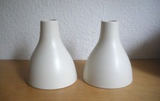 2x Ikea Vintage Vase Blumenvase Keramik creme weiß 14 cm Deko TOP