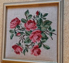 Vintage Gerahmtes Gobelin Bild