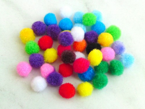 50x pompons bommel - 50x,
