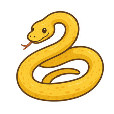 9X9 Car Sticker Yellow Snake