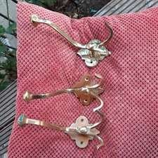 3 alte Messinghaken Haken