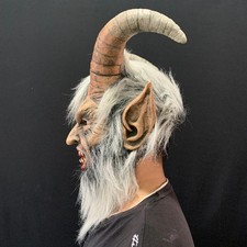 Krampus Dämon Maske Latex Kostüm Horror Party Cosplay Halloween Gruslig
