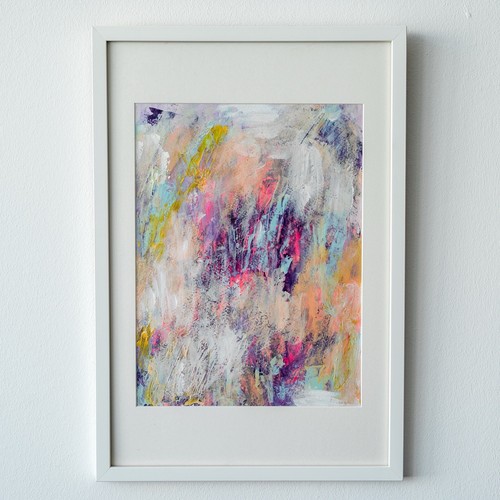 Gemälde auf papier - gemÄlde, eingerahmt