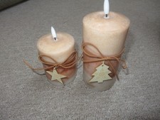 2 Elambia flammenlose LED-Kerzen Set 5 Stunden-Timer Weihnachten