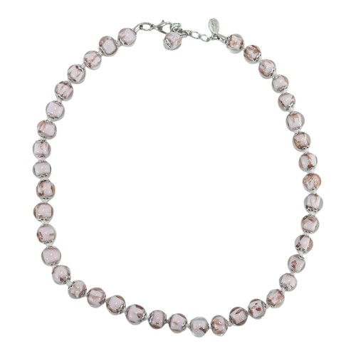 Murano glas halskette pink - halskette,