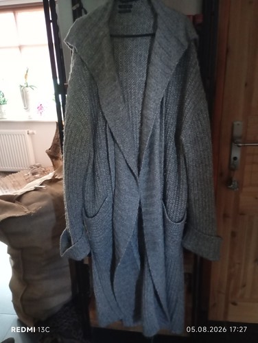 Langer dicker strickmantel - langer,