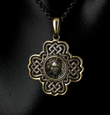 Anhänger Silber Gold Sterling Kreuz russisch orthodox Kette geschwärzt - markant