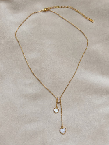 Damen herz halskette gold - ,