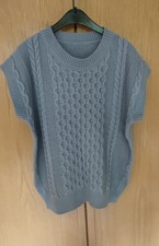 Damen Pullunder * Gr. M * hellgrau * Strick * Rundhals * neuwertig *