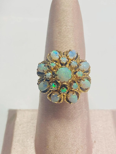 Opal 14k gold - gold, vintage