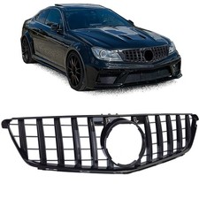 Sport Kühlergrill Schwarz Glanz für Mercedes C Klasse W204 S204 C204