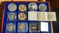 Gold 999 D Mark Barren , Medaillen Silbern Konvolut , Nachlass Lot 