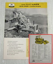 original Prospekt John Deere Lanz 1010 DUO-Laderaupe von 1961 technische Daten