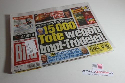 Bildzeitung 2020 - bildzeitung, 15.12.2020