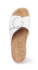 waldläufer Damen Pantolette Sandale in Gr 39 in weiss Kork Fußbett Leder