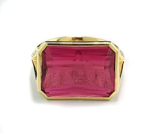 Turmalin brillant ring 46 - ring,
