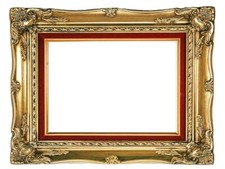 Sanssouci Pracht Barock Bilderrahmen Gold Rokoko Roter Samt