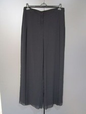 Marina Rinaldi Hose Neu Schwarz Doppelstoff Innenliegende Falte 46 I 54 P9-99