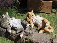 Katze Deko Figur lebensecht