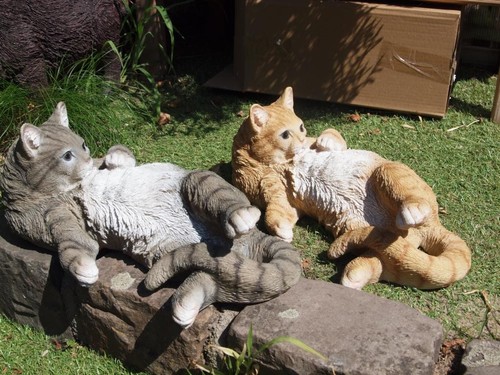 Katze deko figur lebensecht - deko,