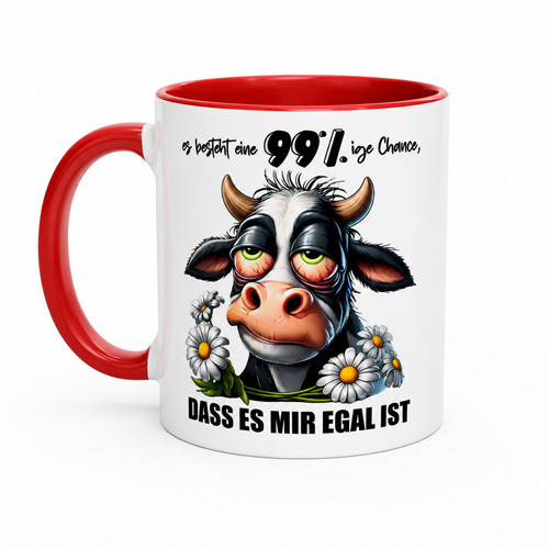 Lustige kuh tasse spruch 99 - kuh, 99%