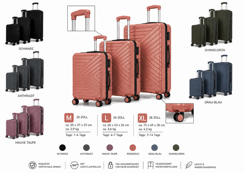 Koffer reisekoffer hartschalen - koffer,