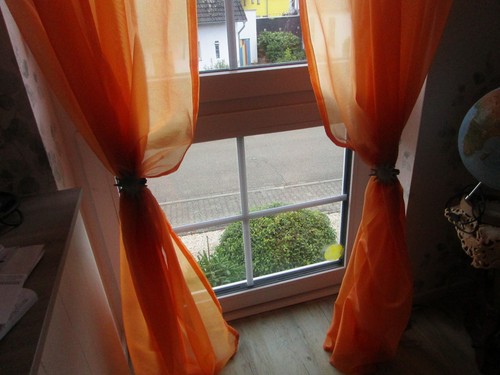 übergardinen orange organza - Übergardinen,