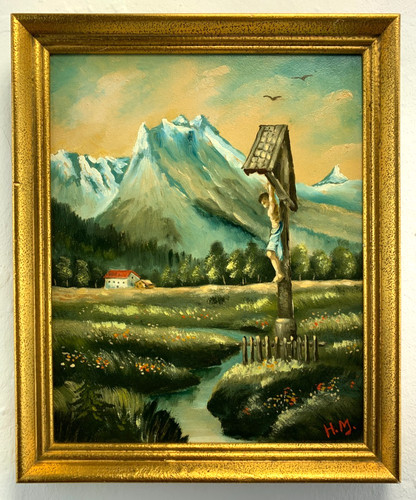 Kleines ölgemälde malerei - kleines,