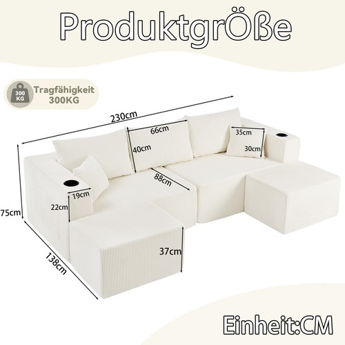 Sitzer modulsofa form sofa - 3, u-form