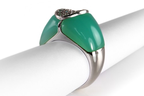 Designer ring chrysopras - designer,