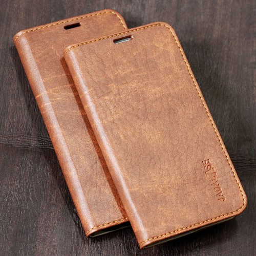 Luxus leder smartphone cover - leder,