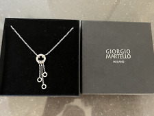 Giorgio Martello Milano Halskette Kette Straß Zirkonia 925 Silber NEU Ankerkette
