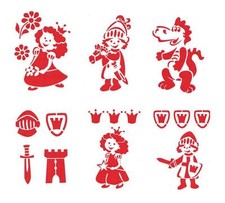 A5 Schablone Drache Ritter