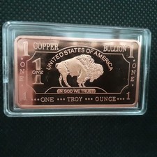 1 UNZE KUPFERBARREN "BÜFFEL"