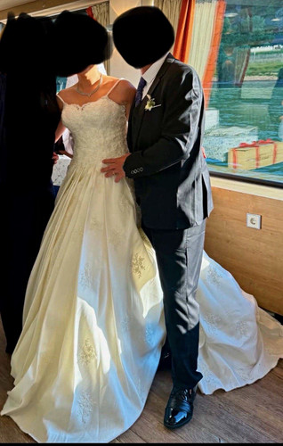 Brautkleid linie elfenbein - brautkleid,