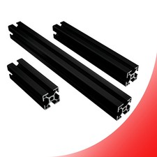 ALU Profil 30x30mm Nut 8 Montage-, Systemprofil Typ I - 100mm-2000mm schwarz