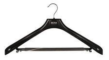 Boss Kleiderbügel für Anzüge und 2-Teiler, Kostümbügel, 48 cm, schwarz, 10 Stück