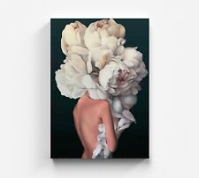 Blumen Frau Leinwand Bild