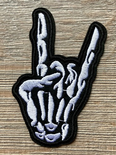 Rock patch aufnäher - on,