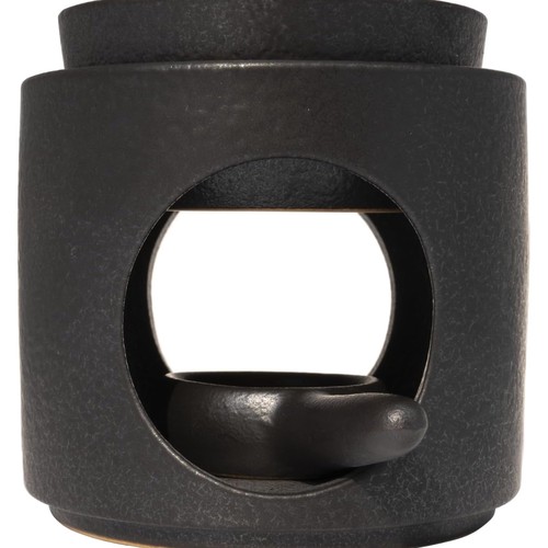 Duftlampe keramik schwarz 10cm - duftlampe,