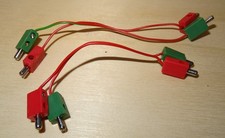 F820 Fischertechnik Elektronik 71021 Kabel Doppellitze 7-8cm lang mit 4 Steckern