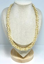 Vintage 70er Italien Luxus Süßwasserperlenkette Punziert 351 hartvergoldet 52cm