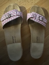 Original Berkemann Holz Sandalen, Pantoletten, Klepper Gr39  Rosa