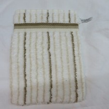 EGERIA 1 Walkfrottee Waschhandschuh Vintage 80er 15 x 20 cm weiß braun NEU