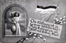 (75010) OSTERN - Patriotik, Spruch, Fahne 1915