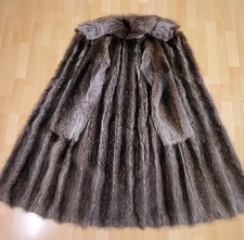 Echtpelz Waschbär Mantel